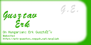 gusztav erk business card